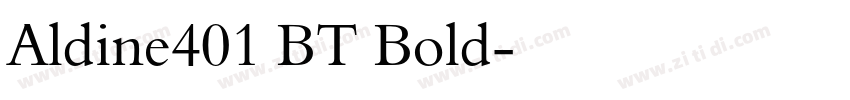 Aldine401 BT Bold字体转换